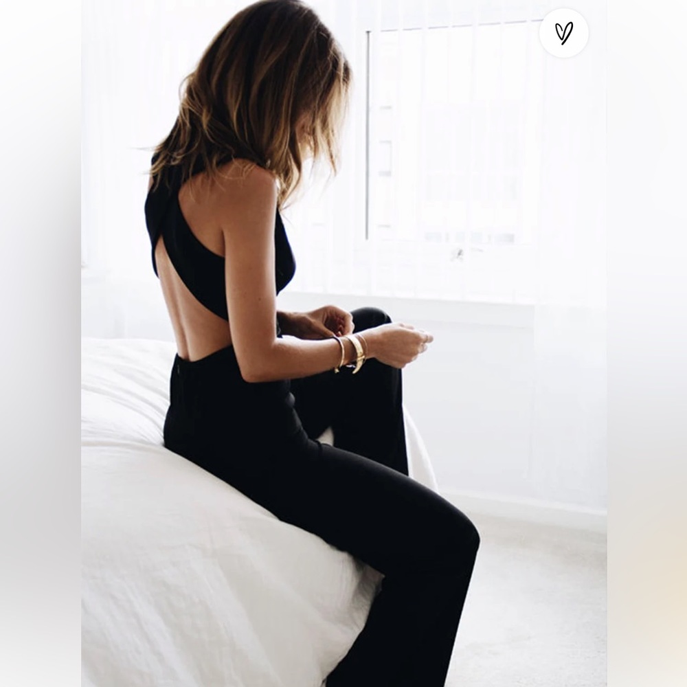 Lulus Thinking Out Loud Black Backless Jumpsuit